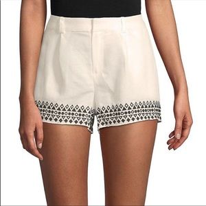 PARKER Embroidered Linen Short